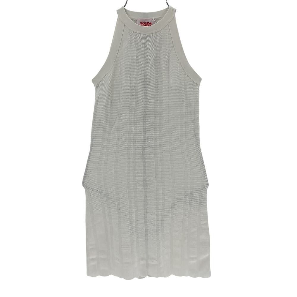 Solid & Striped Ribbed White Halter Dress Size XS - Picture 2 of 4